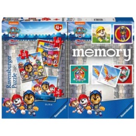 Puzzle si joc memory patrula catelusilor 25/36/49 piese